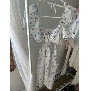 H&M mini summer dress with white floral print